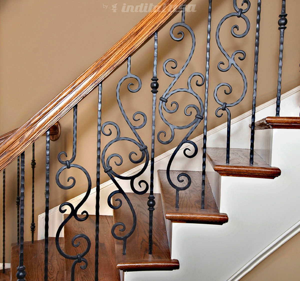 Indital Powder Coated Wrought Iron Balusters