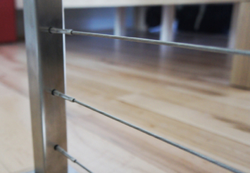 Cable railing square post application