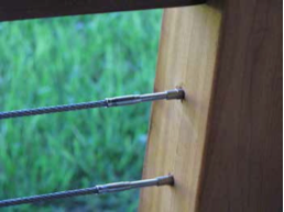 wood screw cable railing application