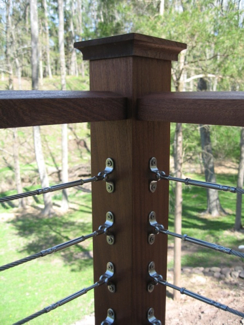Cable Railing with Wood Posts